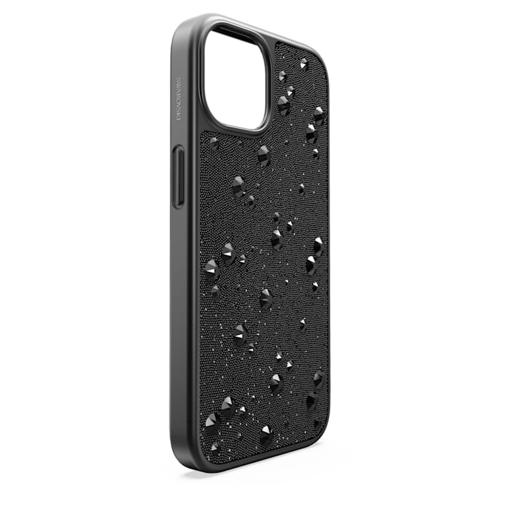 High smartphone case, Flat Back crystals, iPhone® 15, Black by SWAROVSKI