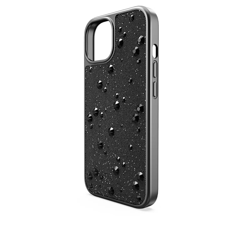 High smartphone case, Flat Back crystals, iPhone® 15, Black by SWAROVSKI