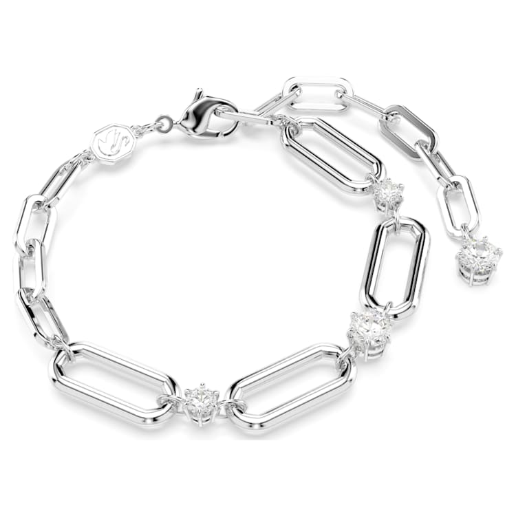 Constella bracelet, White, Rhodium plated by SWAROVSKI