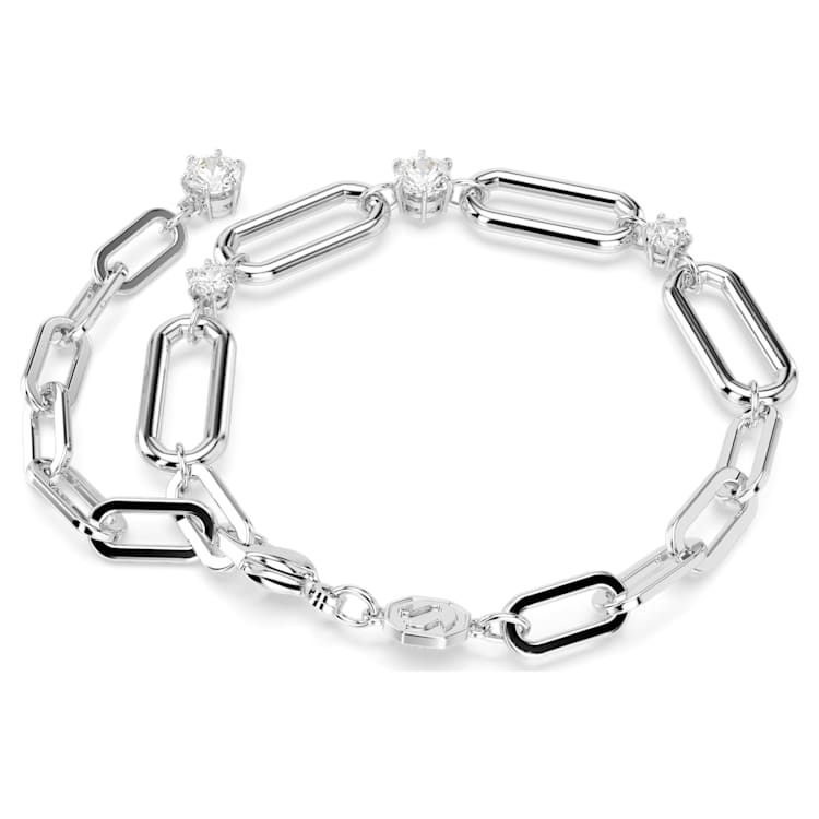 Constella bracelet, White, Rhodium plated by SWAROVSKI