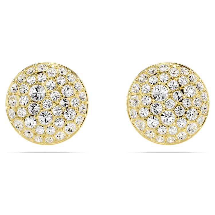 Sublima stud earrings, White, Gold-tone plated by SWAROVSKI