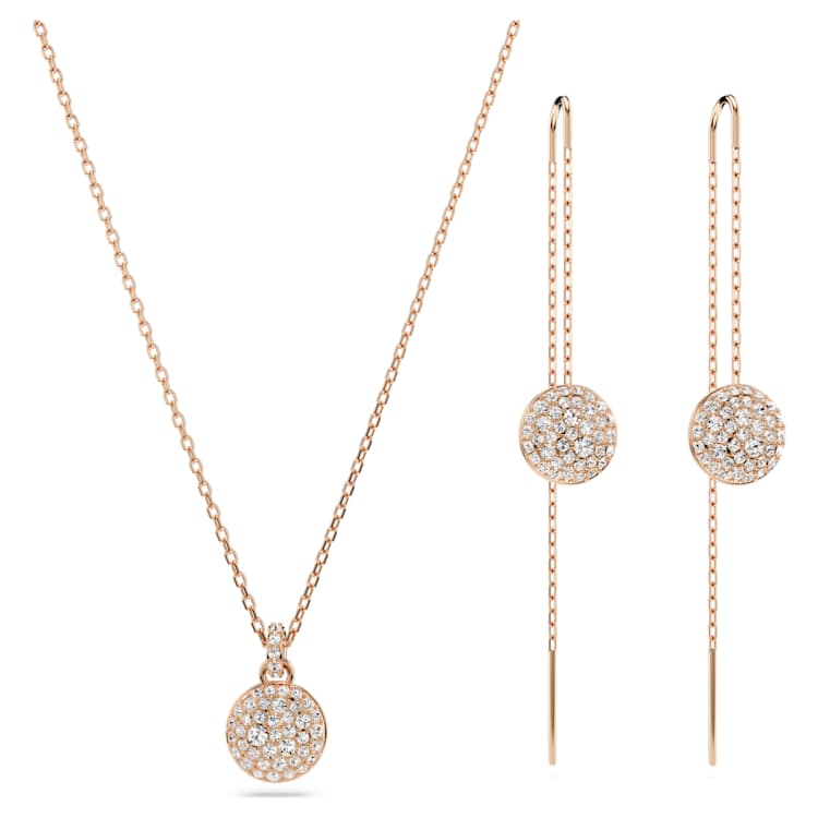 Sublima set, White, Rose gold-tone plated by SWAROVSKI