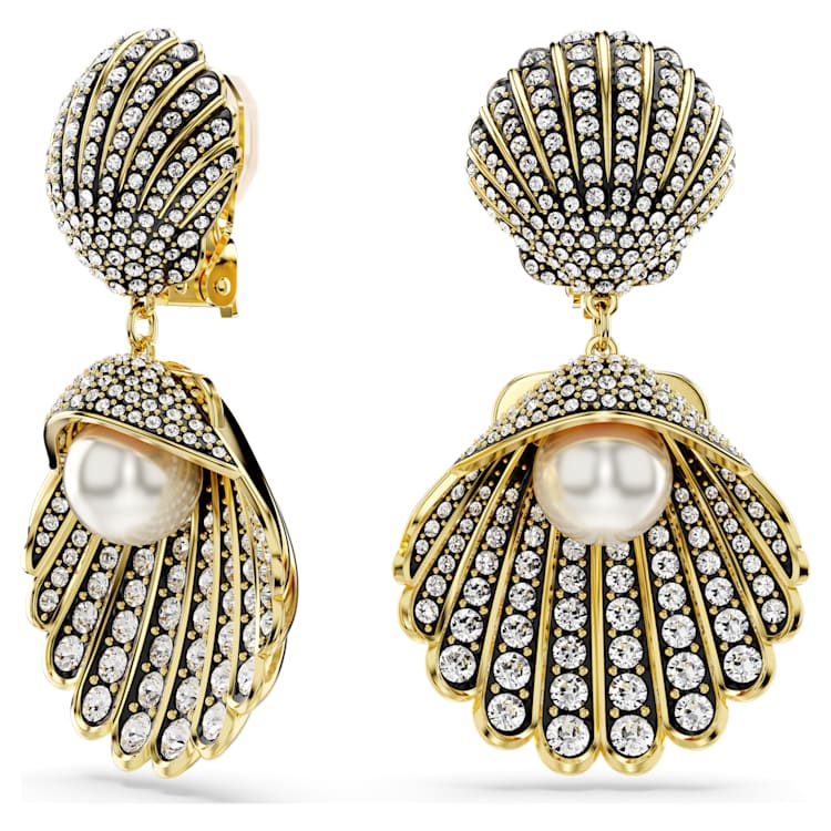 White gold clip on earrings on sale