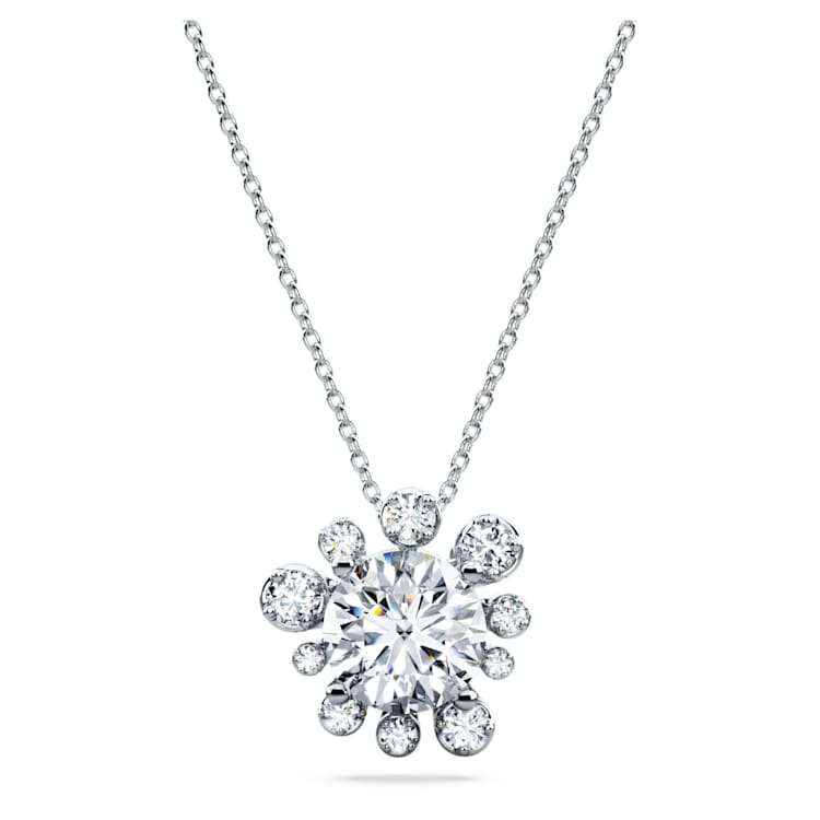 Galaxy pendant, Lab-grown diamonds 2 ct tw, Round cut, 14K white gold by SWAROVSKI