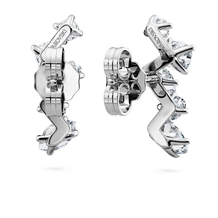 Galaxy ear cuffs, Lab-grown diamonds 1.25 ct tw, Mixed cuts, 14K white gold by SWAROVSKI