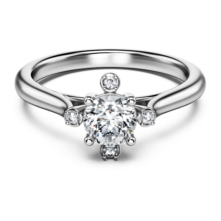 Galaxy ring, Lab-grown diamonds 0.5 ct tw, Round cut, 14K white gold by SWAROVSKI