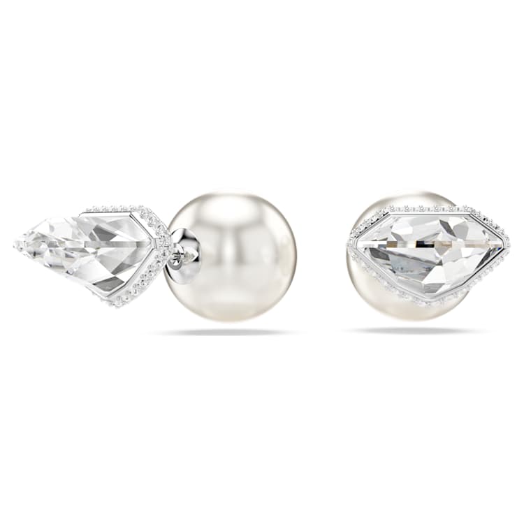 Swarovski Lucent stud earrings Pave Ball White Rhodium plated by SWAROVSKI Hillcrest Mall