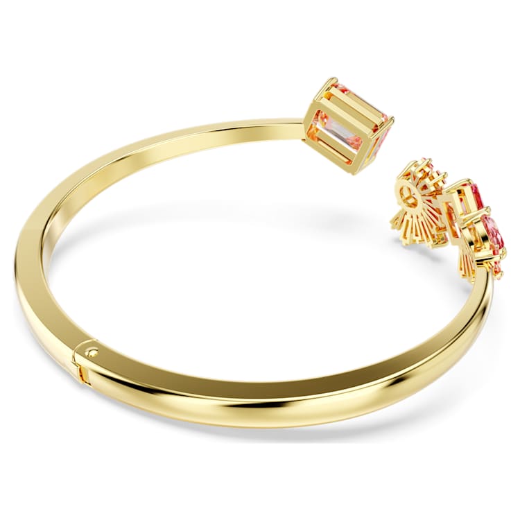 Swarovski Gema bangle, Mixed cuts, Pink, Gold-tone plated by SWAROVSKI |  The Shops at Willow Bend