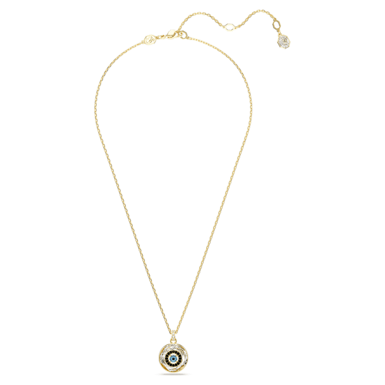 Symbolica pendant, Evil eye, Small, Multicoloured, Gold-tone plated by SWAROVSKI