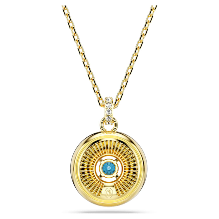 Symbolica pendant, Evil eye, Small, Multicoloured, Gold-tone plated by SWAROVSKI