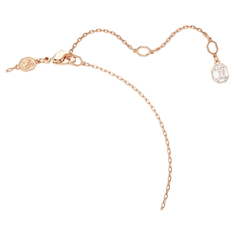 Dextera pendant, Round cut, White, Rose gold-tone plated by SWAROVSKI