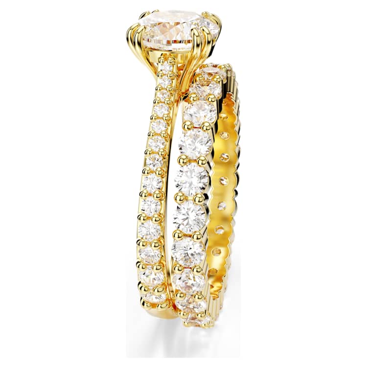 Swarovski Stilla ring Round cut White Gold tone plated by SWAROVSKI Hillcrest Mall