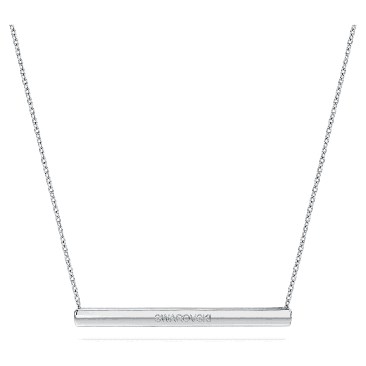 Eternity bar pendant, Lab-grown diamonds 0.5 ct tw, Round cut, 14K white gold by SWAROVSKI