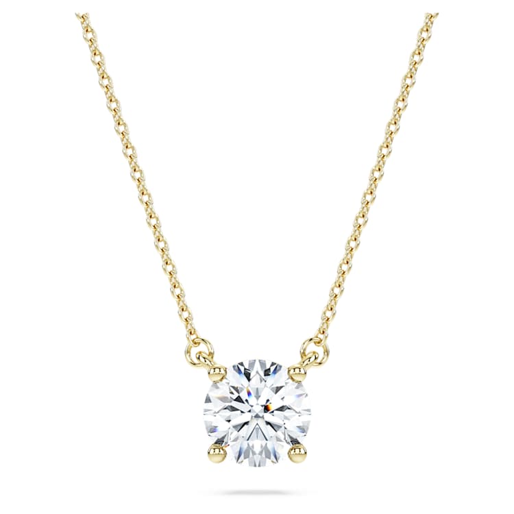 Eternity solitaire pendant, Lab-grown diamonds 1 ct tw, Round cut