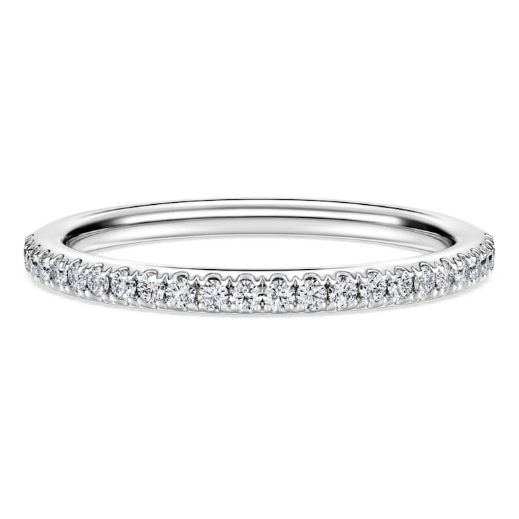 Eternity band ring, Lab-grown diamonds 0.2 ct tw, Round cut, Sterling silver by SWAROVSKI