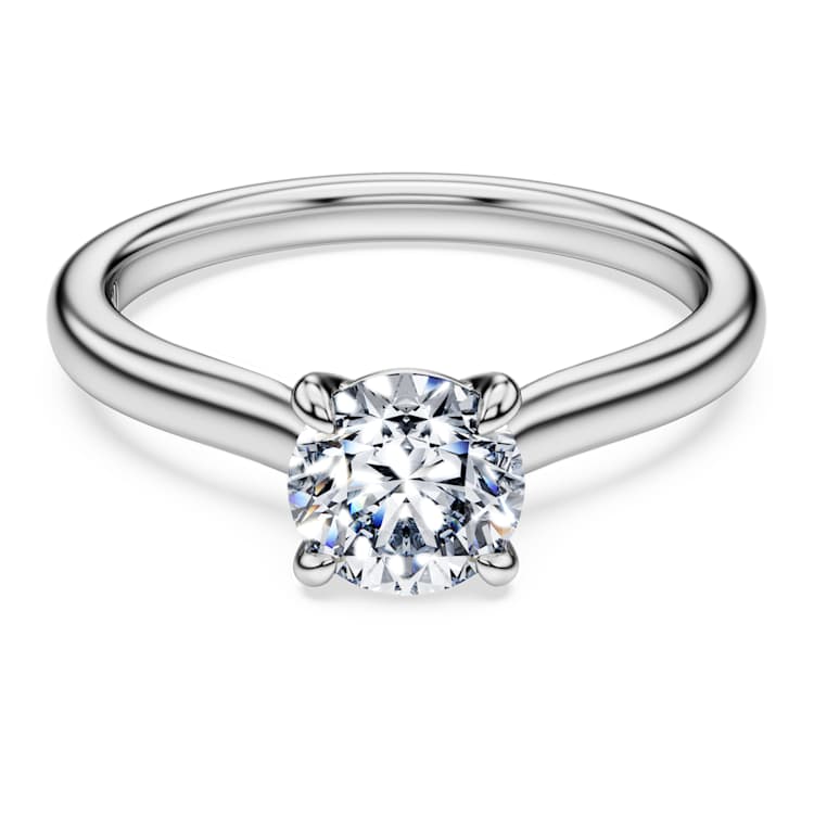 Eternity solitaire ring, Lab-grown diamonds 1 ct tw, Round cut, 14K white gold by SWAROVSKI