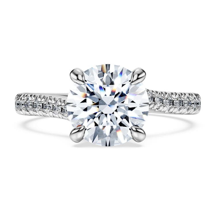 Eternity solitaire ring, Lab-grown diamonds 2.25 ct tw, Round cut, 14K white gold by SWAROVSKI