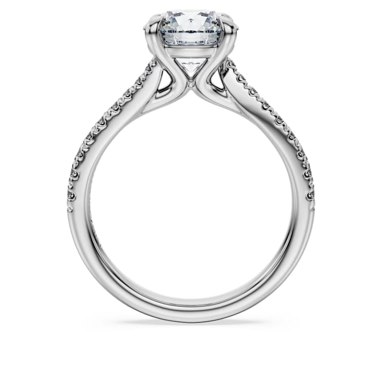 Eternity solitaire ring, Lab-grown diamonds 2.25 ct tw, Round cut, 14K white gold by SWAROVSKI