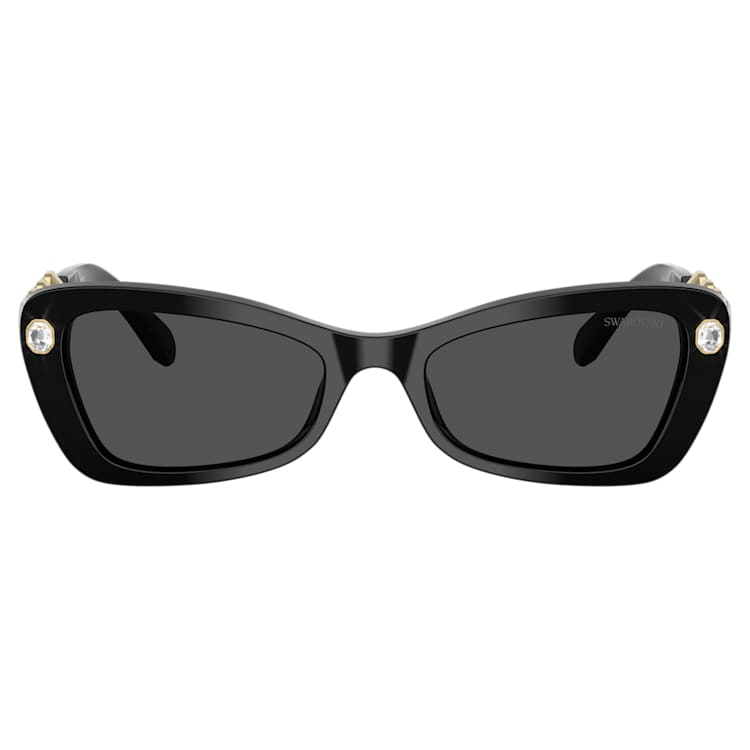 Sunglasses, Rectangular shape, SK6033, Black by SWAROVSKI