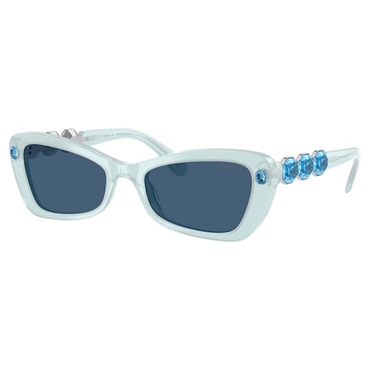 Sunglasses, Rectangular shape, SK6033, Blue by SWAROVSKI