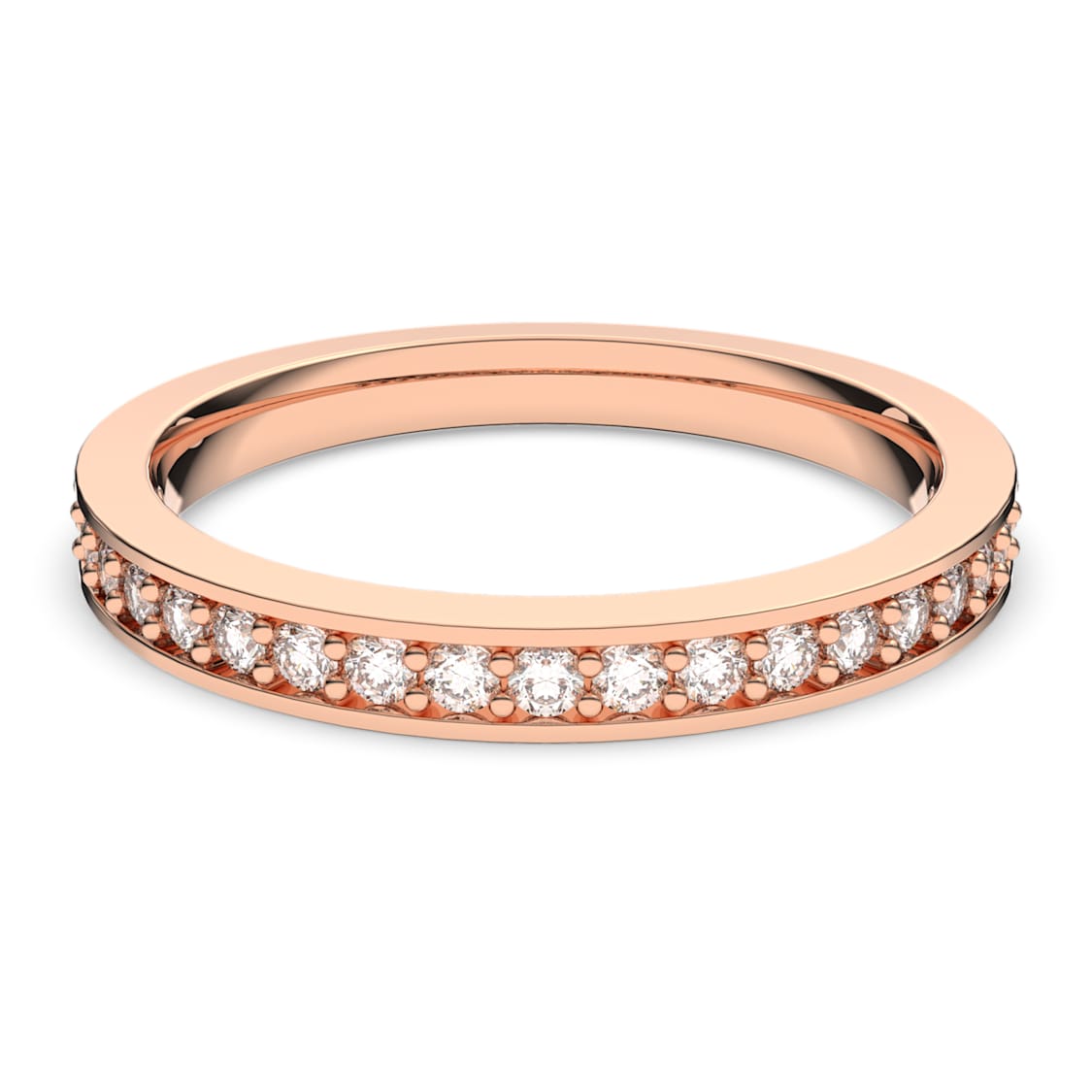 Matrix ring, White, Rose gold-tone plated by SWAROVSKI