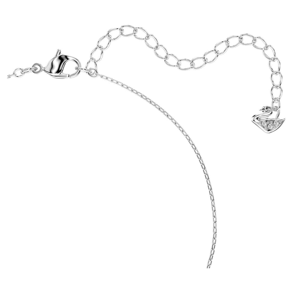 Una necklace, Round cut, Blue, Rhodium plated by SWAROVSKI