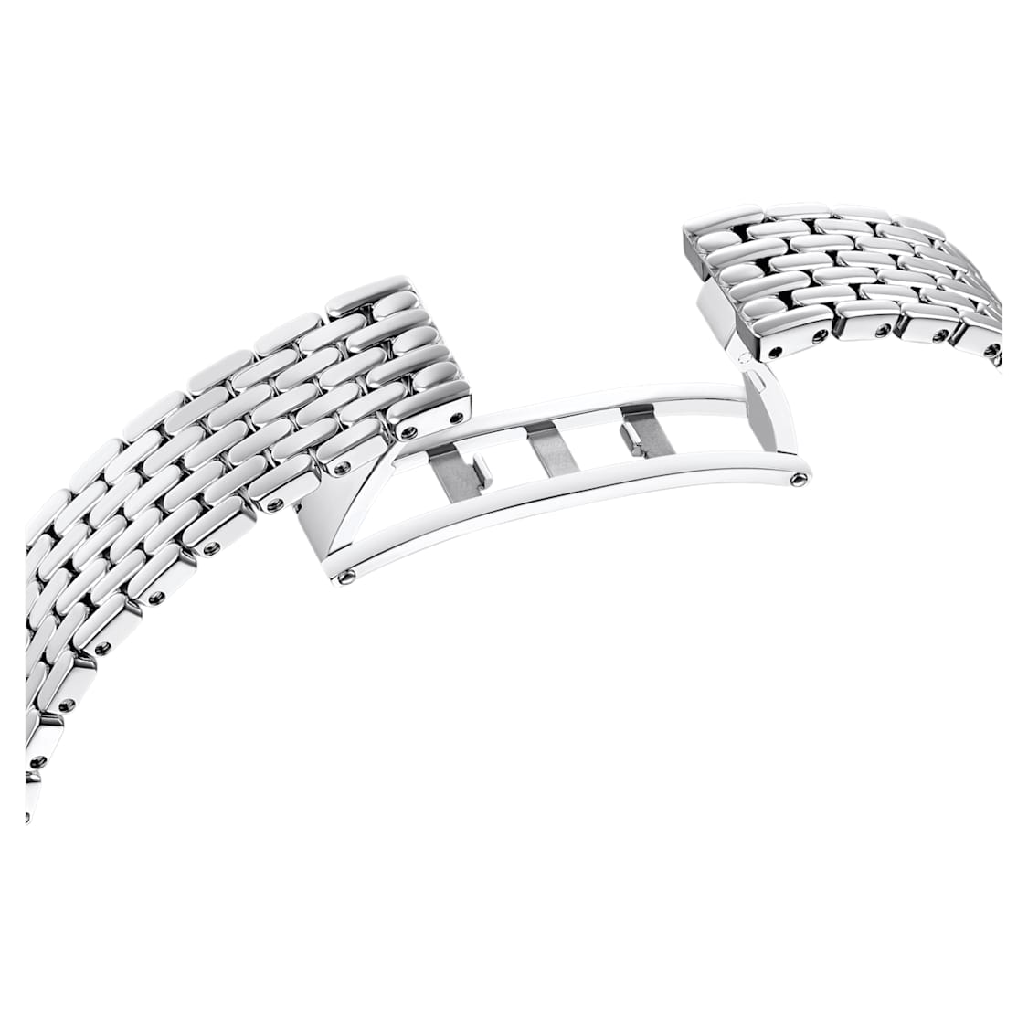 Attract watch, Swiss Made, Pavé, Metal bracelet, Silver Tone, Stainless steel by SWAROVSKI