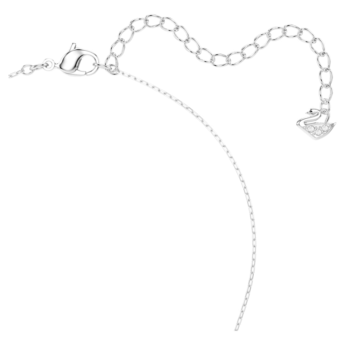 Stilla Attract pendant, Green, Rhodium plated by SWAROVSKI