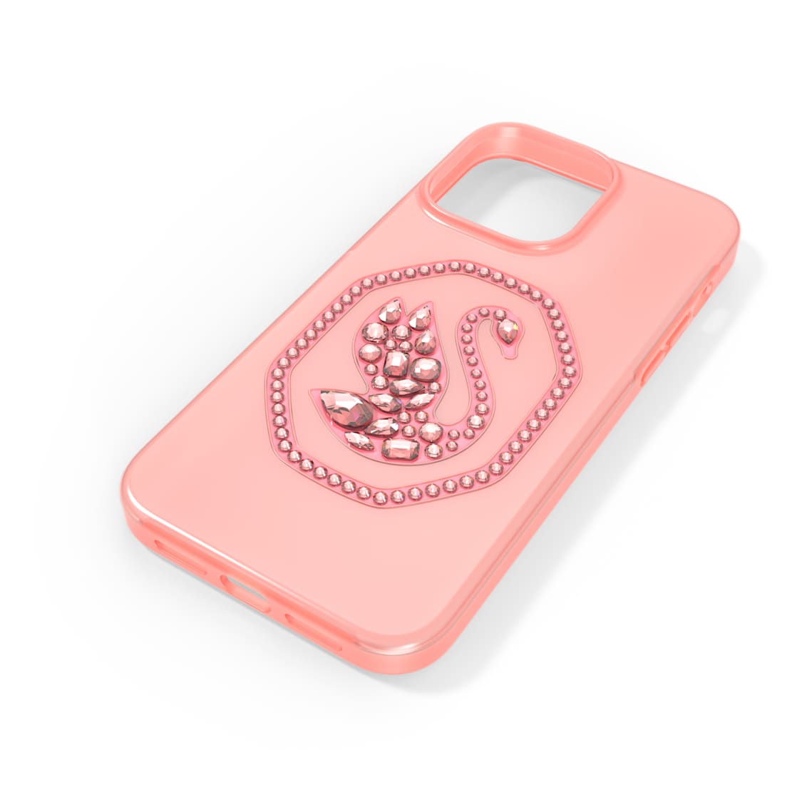 Smartphone case, Swan, iPhone® 14 Pro Max, Pale pink by SWAROVSKI