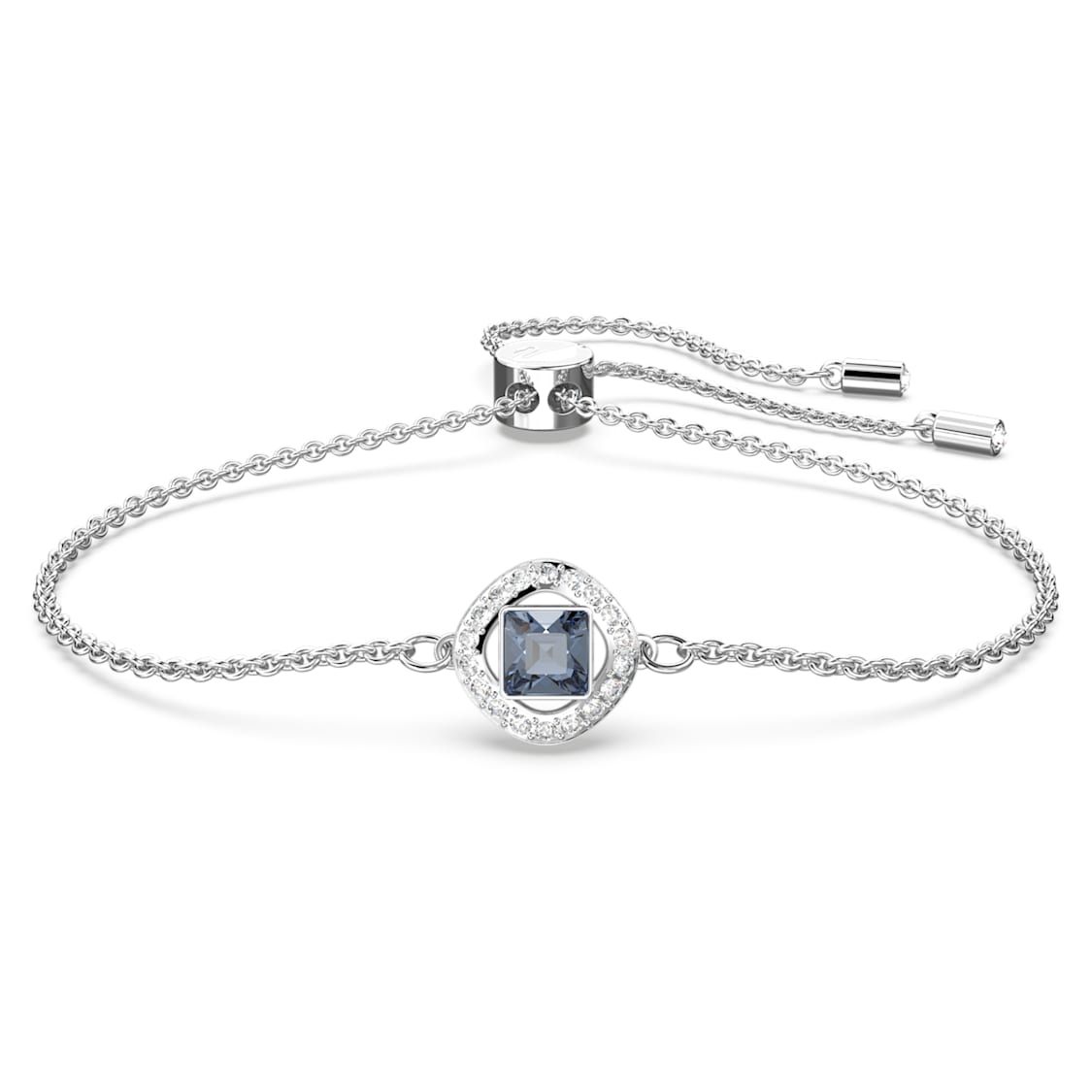 Una Angelic bracelet, Mixed cuts, Blue, Rhodium plated by SWAROVSKI