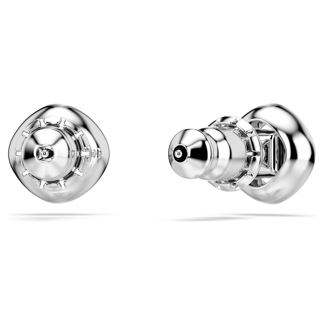 Una Angelic stud earrings, Square cut, Blue, Rhodium plated - Swarovski, 5662143