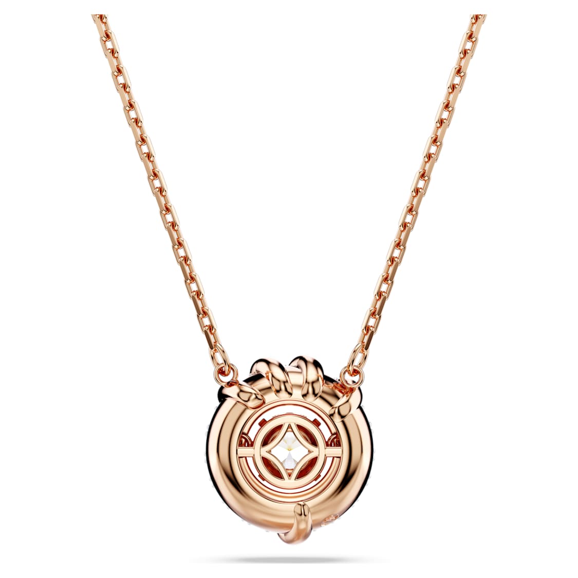 Dragon & Phoenix pendant, Dragon’s claw, White, Rose gold-tone plated by SWAROVSKI