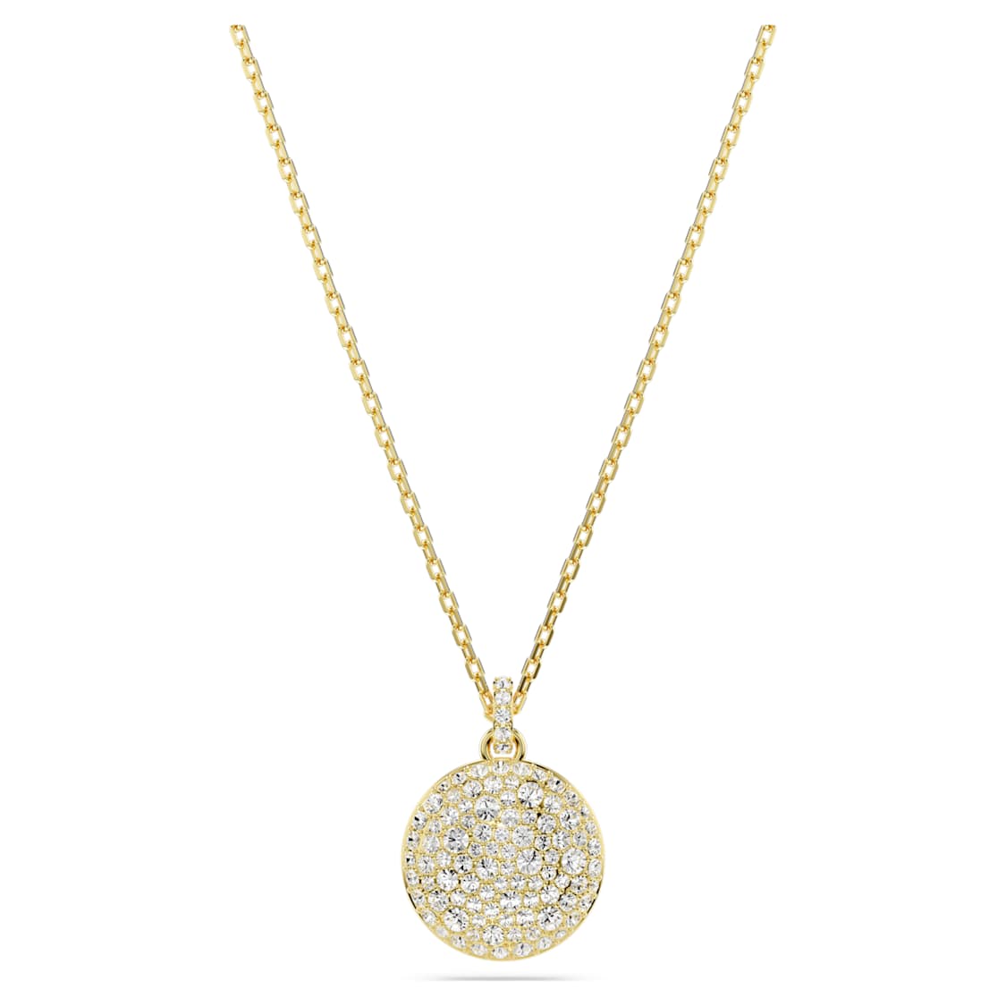 Sublima layered pendant, White, Gold-tone plated by SWAROVSKI