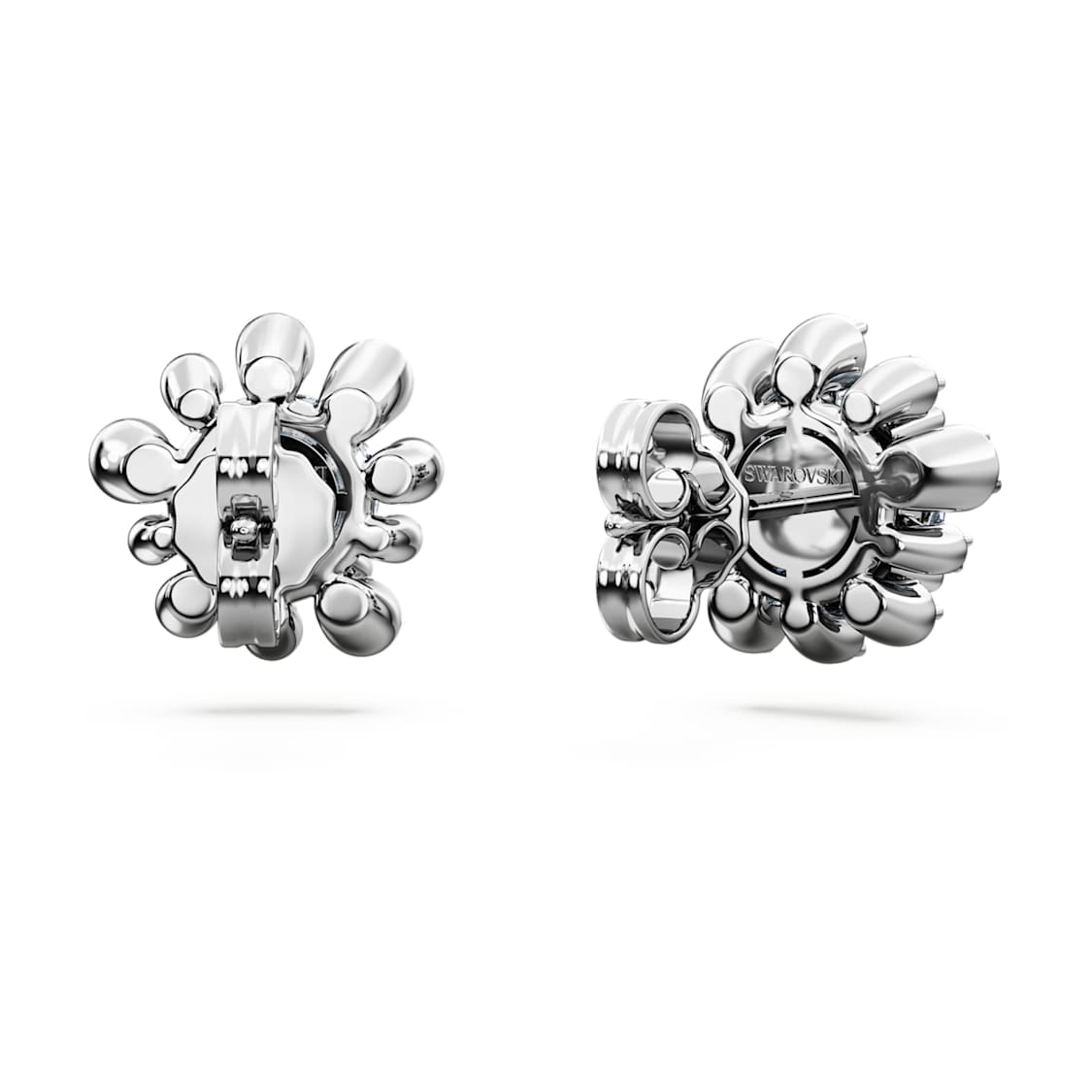 Galaxy stud earrings, Lab-grown diamonds 2.3 ct tw, Round shape, 14K white gold by SWAROVSKI