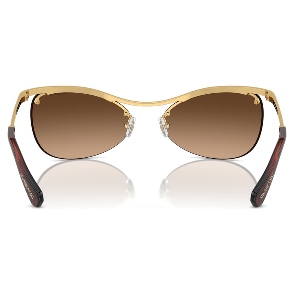 Sunglasses, Oval shape, SK7018, Brown by SWAROVSKI