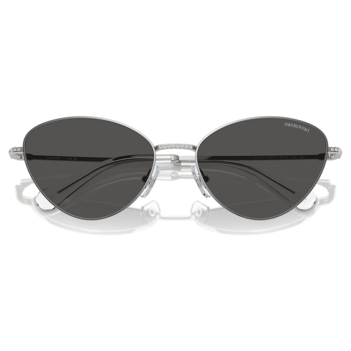 Sunglasses, Cat-Eye shape, SK7014, Black by SWAROVSKI