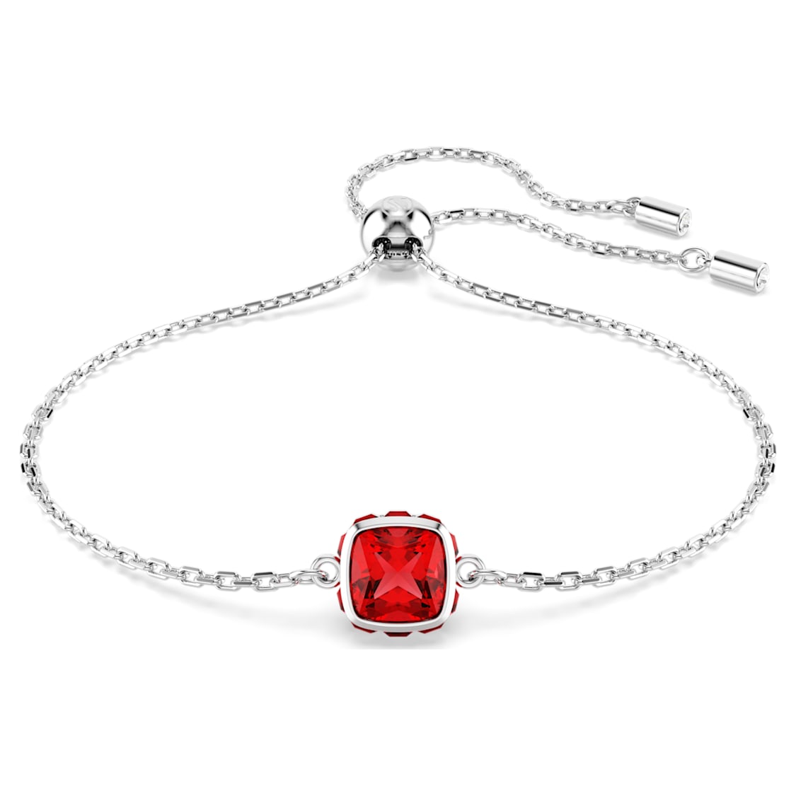 Birthstone Armband, Kissenschliff, Juli, Rot, Rhodiniert - Swarovski, 5692885