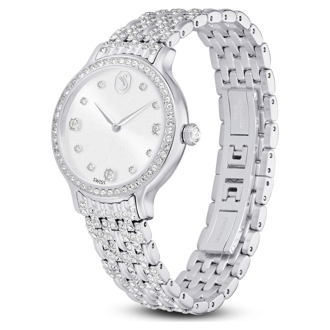 Imber watch, Swiss Made, Metal bracelet, Silver tone, Stainless Steel by SWAROVSKI