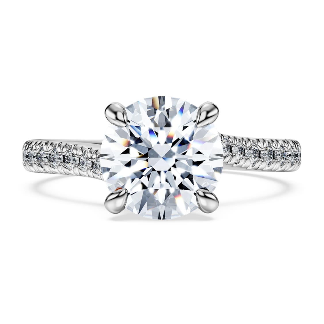 Eternity solitaire ring, Lab-grown diamonds ct tw, Round shape