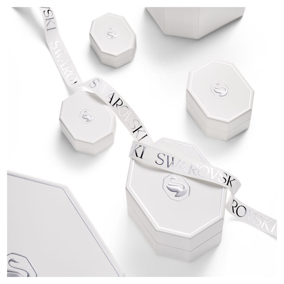 Eternity drop earrings, Lab-grown diamonds 1.1 ct tw, Round shape, 14K white gold by SWAROVSKI