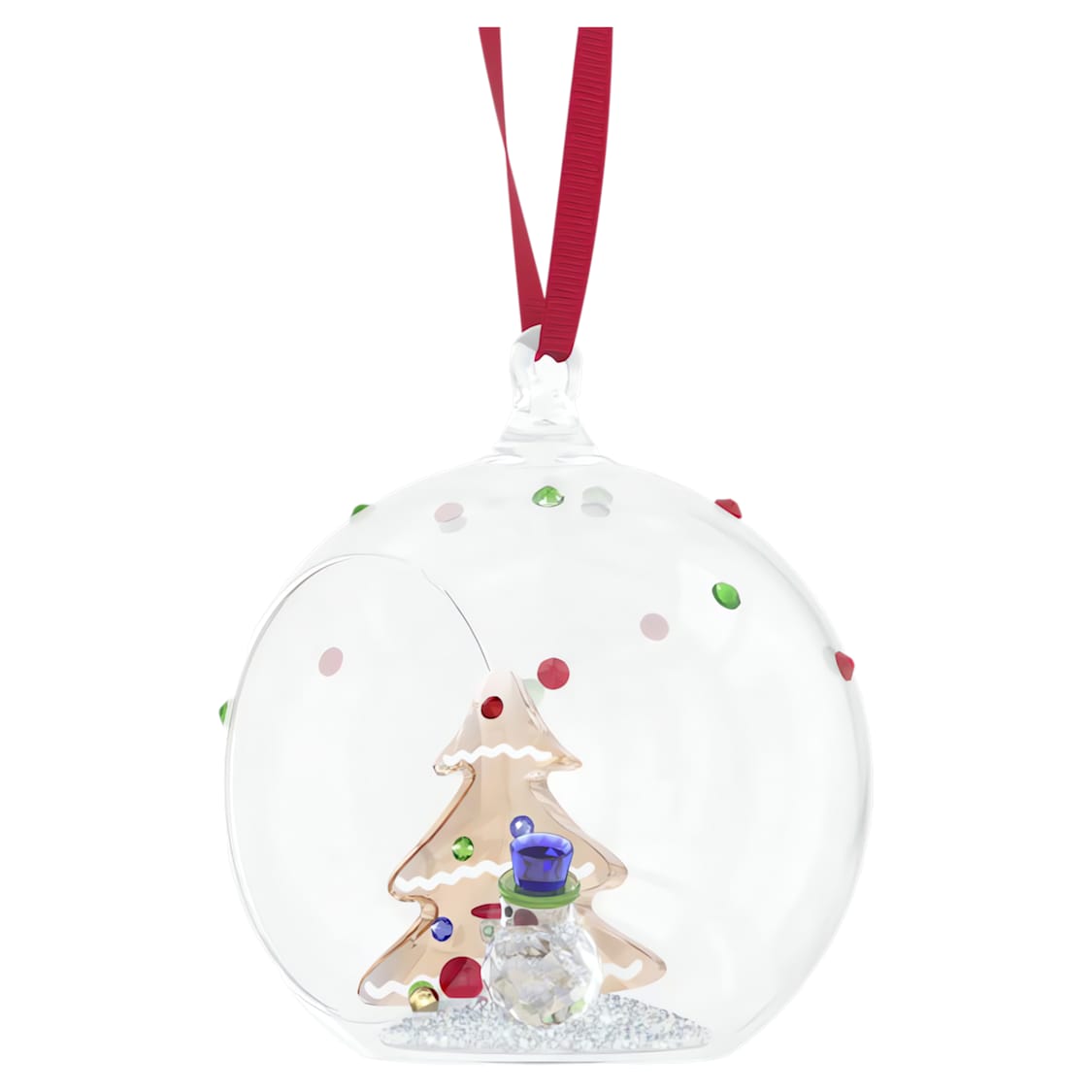 Holiday Cheers Tree and Snowman Ball Ornament by SWAROVSKI