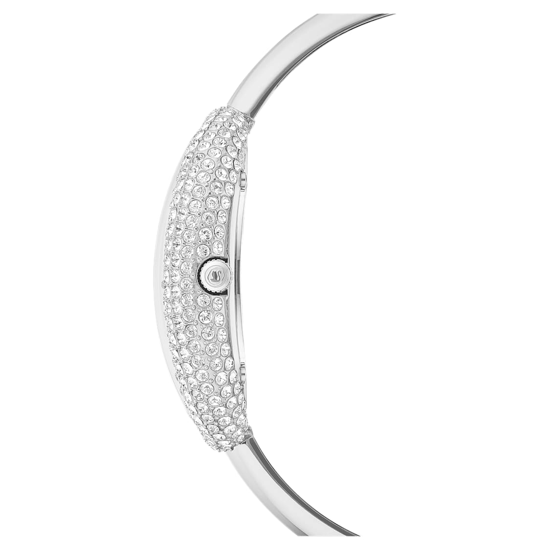 Imber bangle watch, Swiss Made, Metal bracelet, Silver Tone, Stainless steel by SWAROVSKI