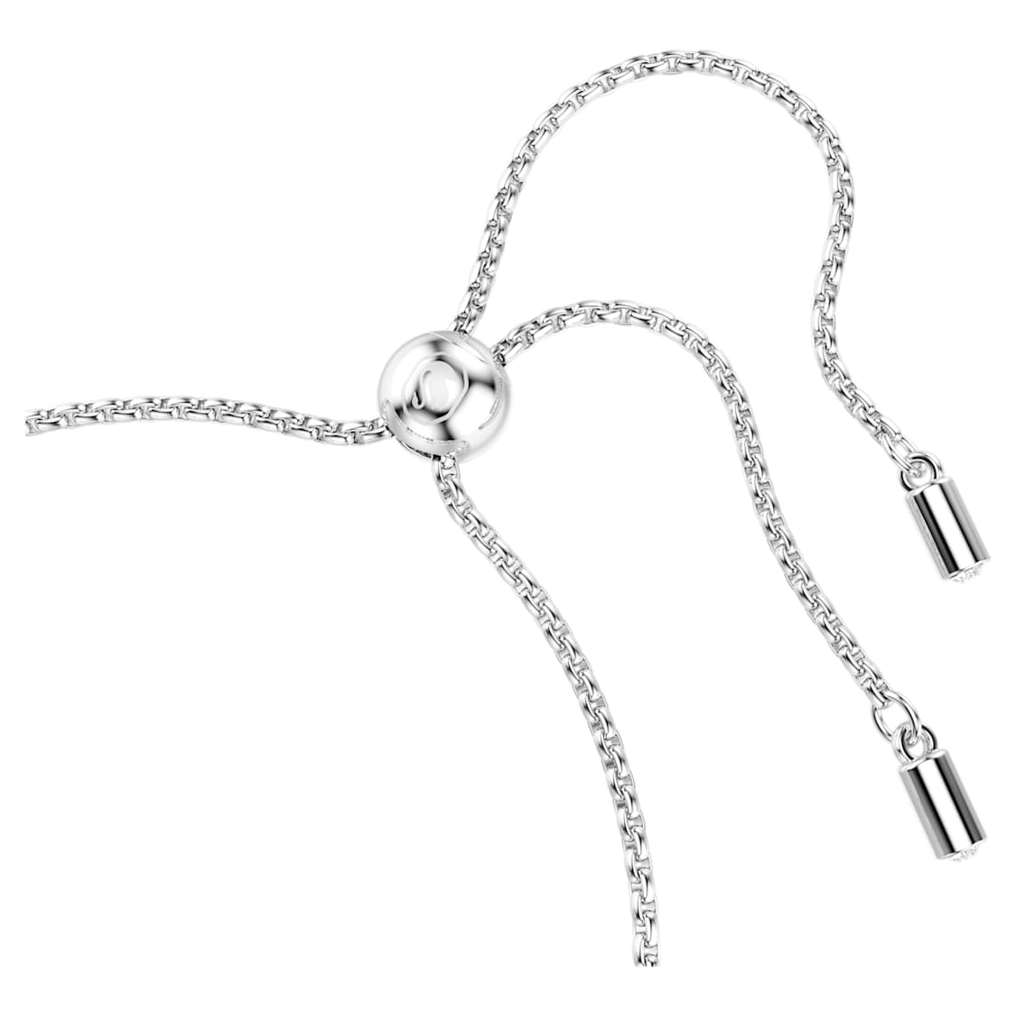 Imber bracelet, Mixed round cuts, White, Rhodium plated by SWAROVSKI