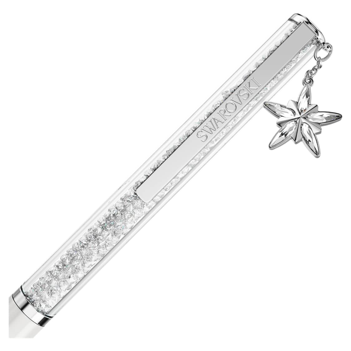 Crystalline ballpoint pen, White, White lacquered