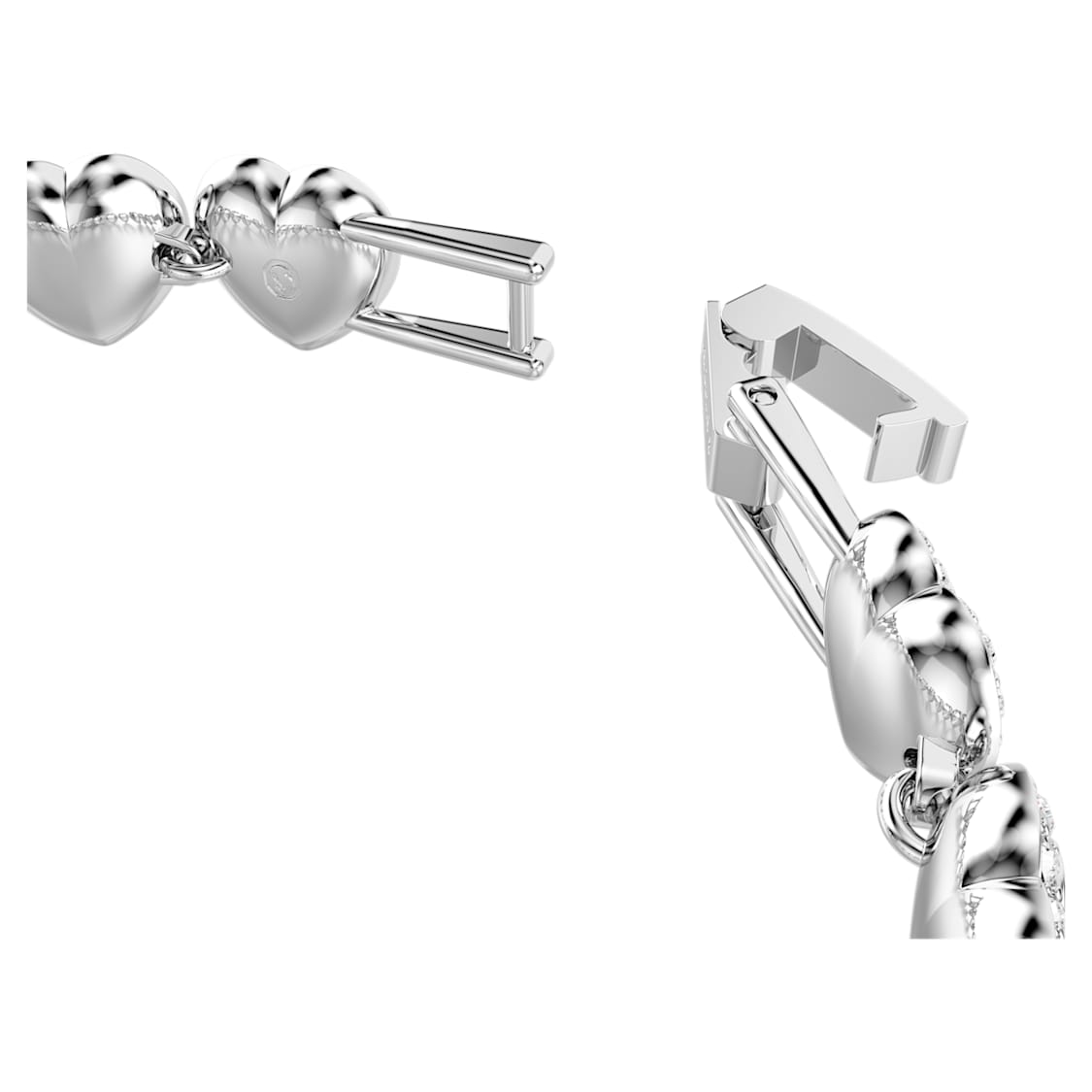 Ariana Grande x Swarovski bracelet, Mixed cuts, Heart, White, Rhodium plated by SWAROVSKI