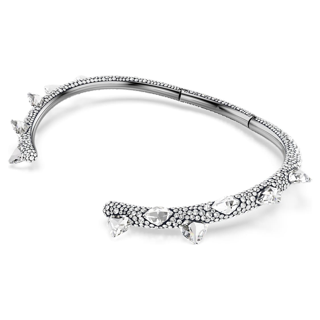 Sublima choker, White, Ruthenium plated by SWAROVSKI