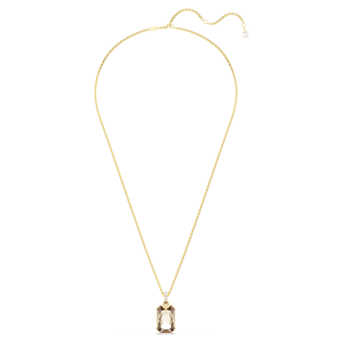 Millenia pendant, Octagon cut, Caramel, Gold-tone plated by SWAROVSKI