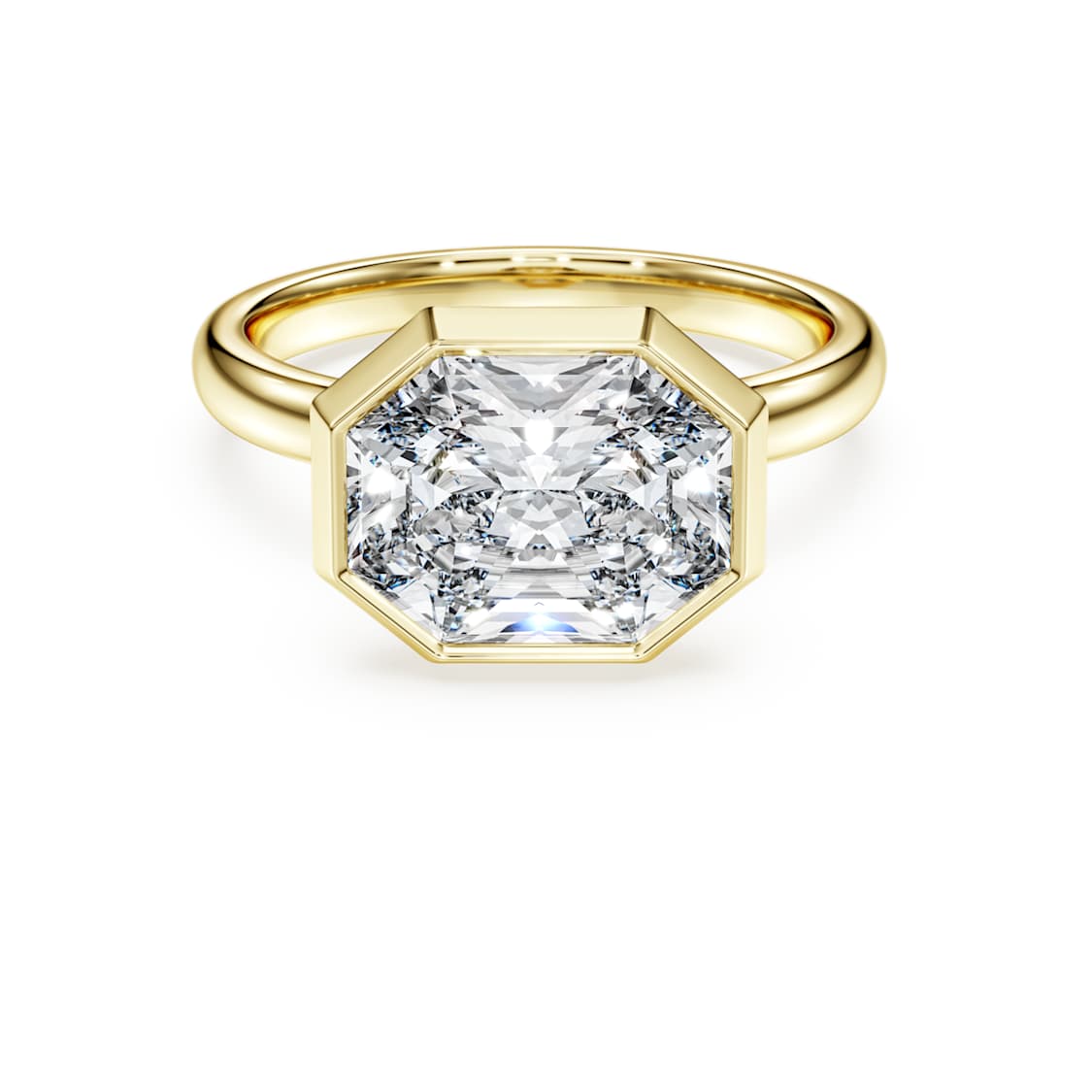 Octagon bezel ring, Lab-grown diamonds ct tw, shape