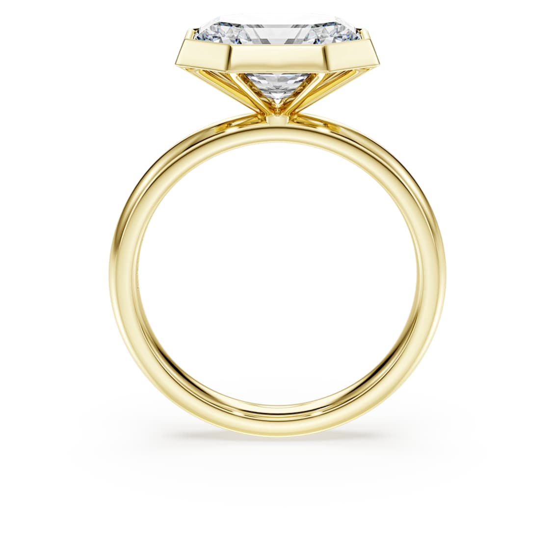 Octagon bezel ring, Lab-grown diamonds ct tw, shape