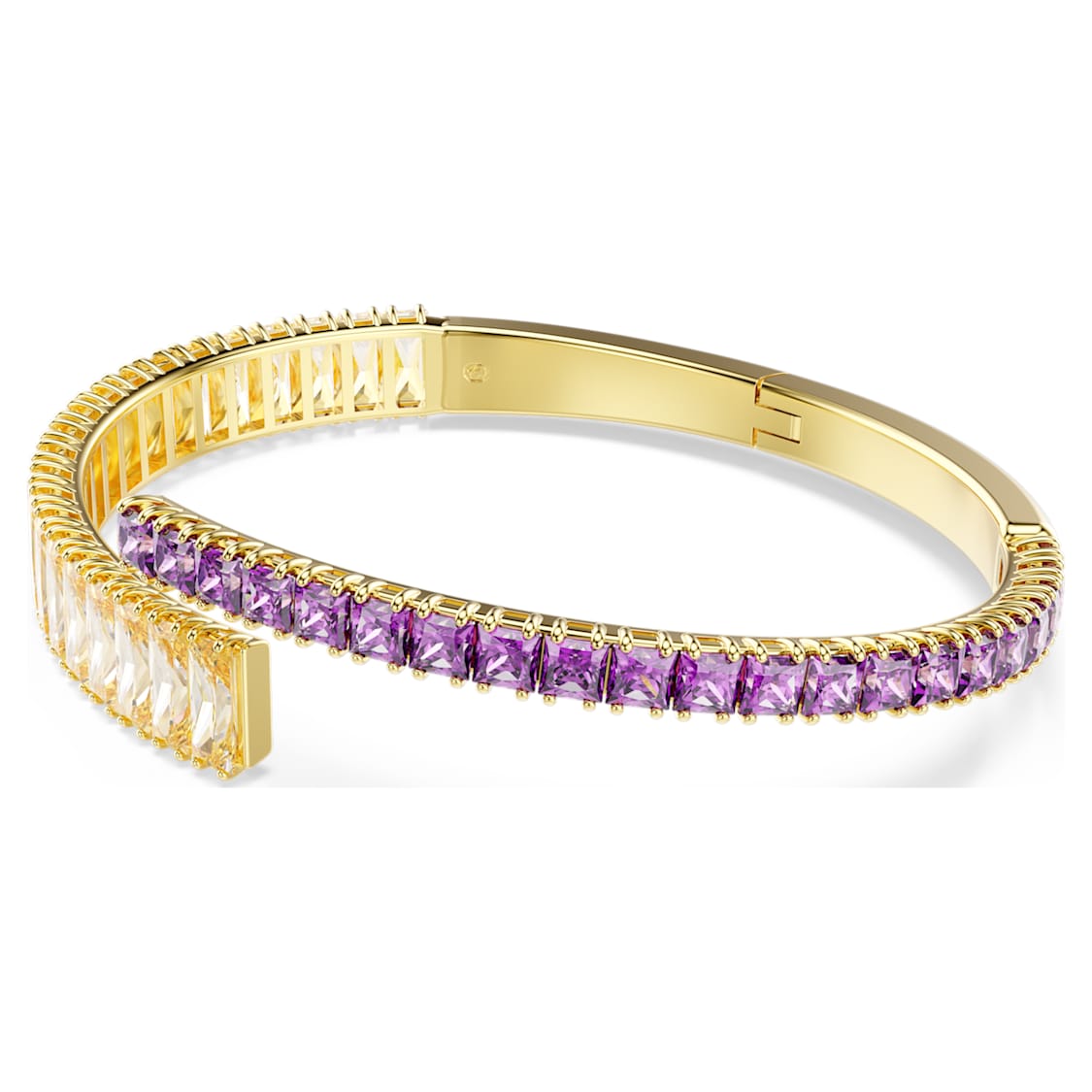Matrix bangle, Mixed cuts, Multicolored, Gold-tone plated by SWAROVSKI